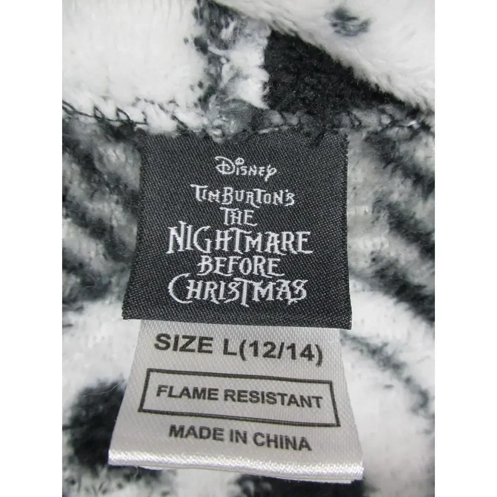 Disney Black Patterned Trendy Cozy Patterned Robe Size‎ Large 12/14